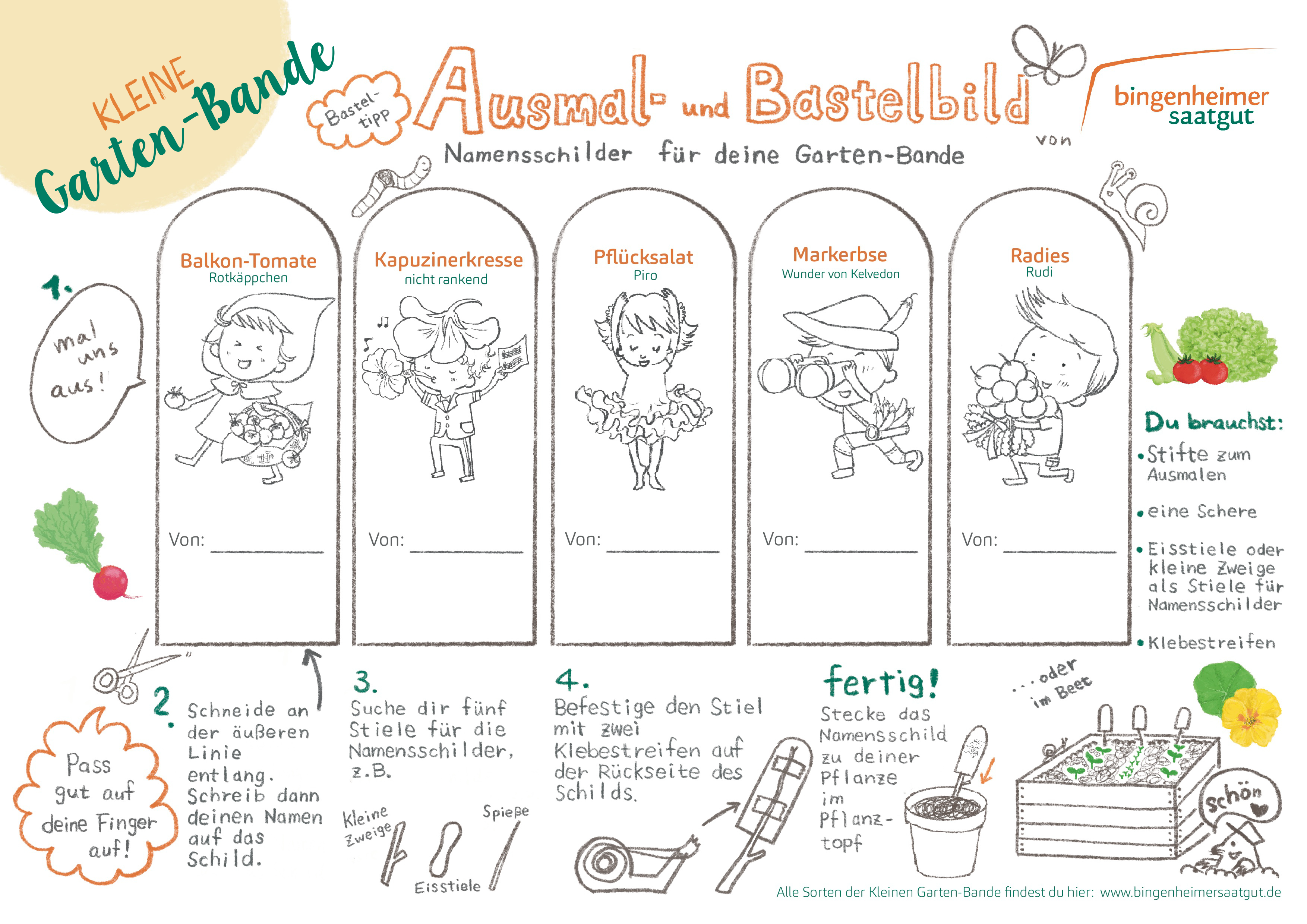 Saatgutbox ,Kleine Garten Bande‘ 